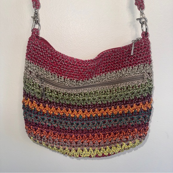 The Sak Rainsbow Colorful Striped Knit Crossbody Bag - Picture 5 of 7